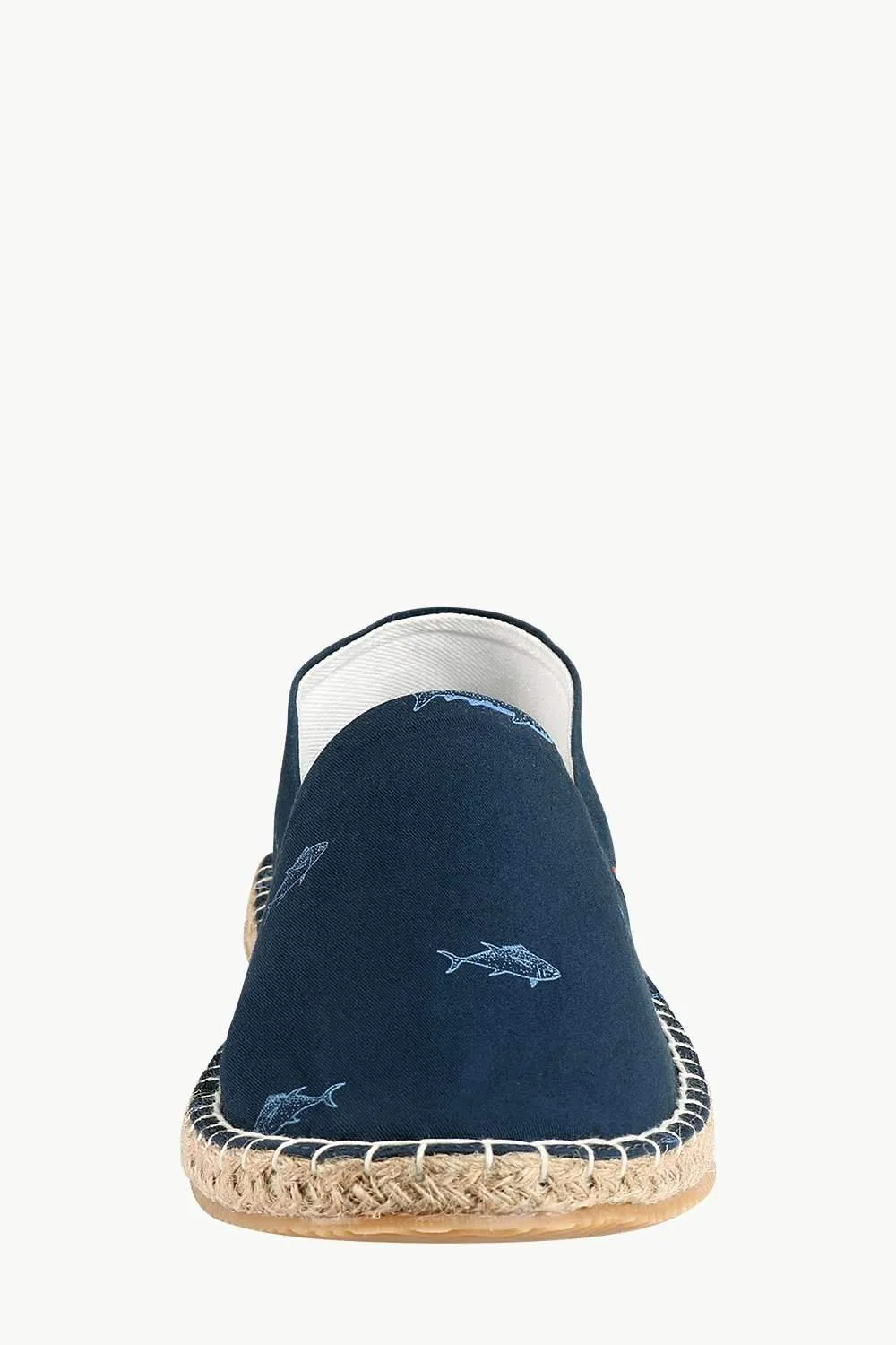 Men's Shark Print Navy Espadrilles