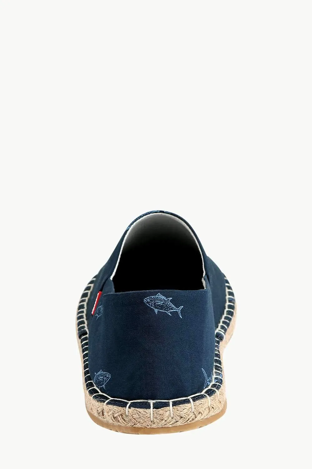 Men's Shark Print Navy Espadrilles
