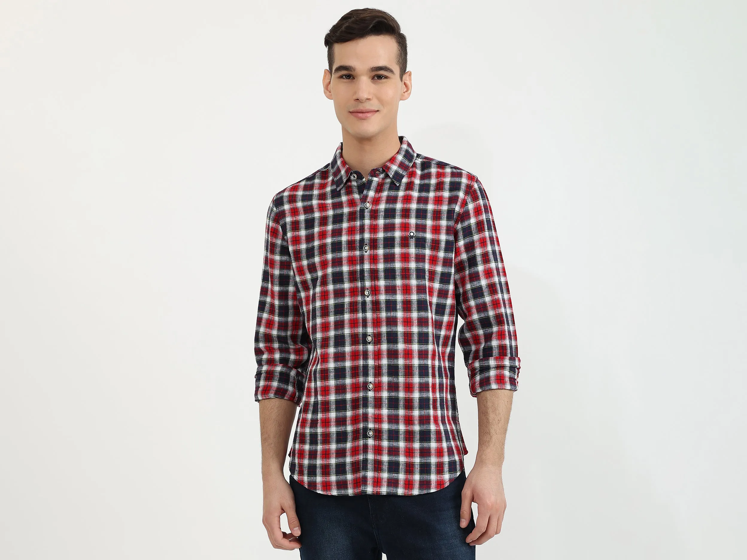 Mens Slim Fit Check Shirt