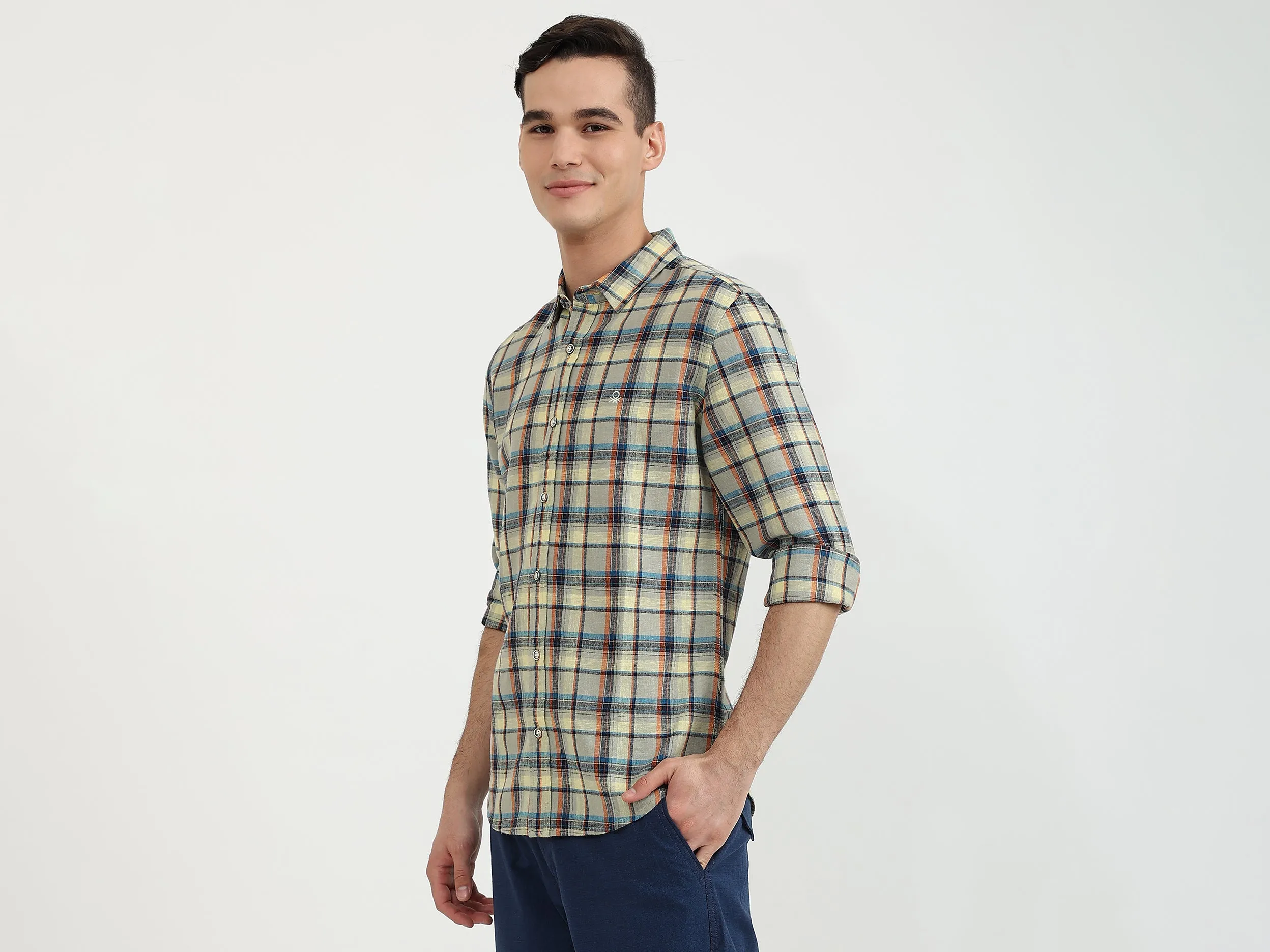 Mens Slim Fit Check Shirt