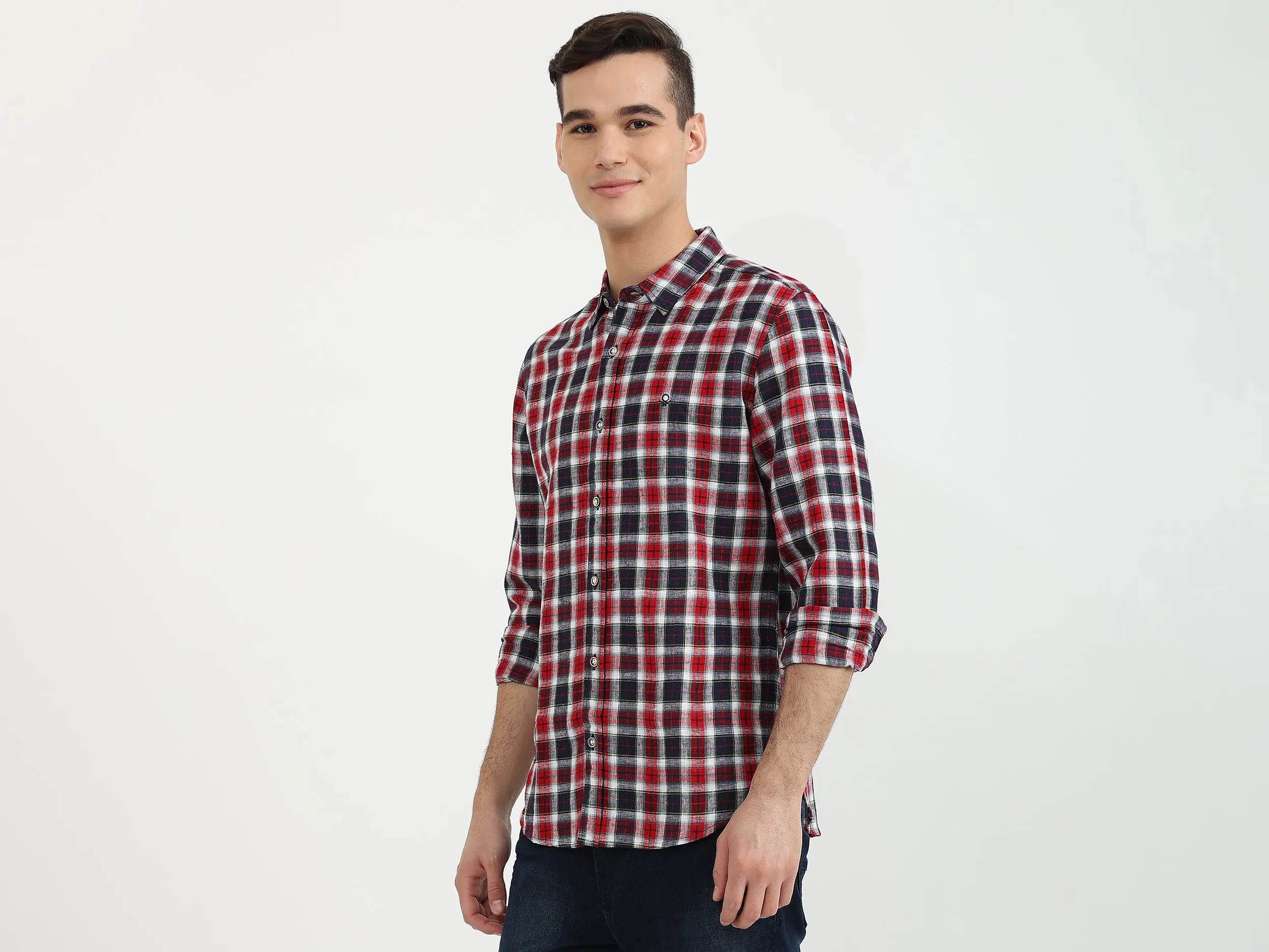 Mens Slim Fit Check Shirt