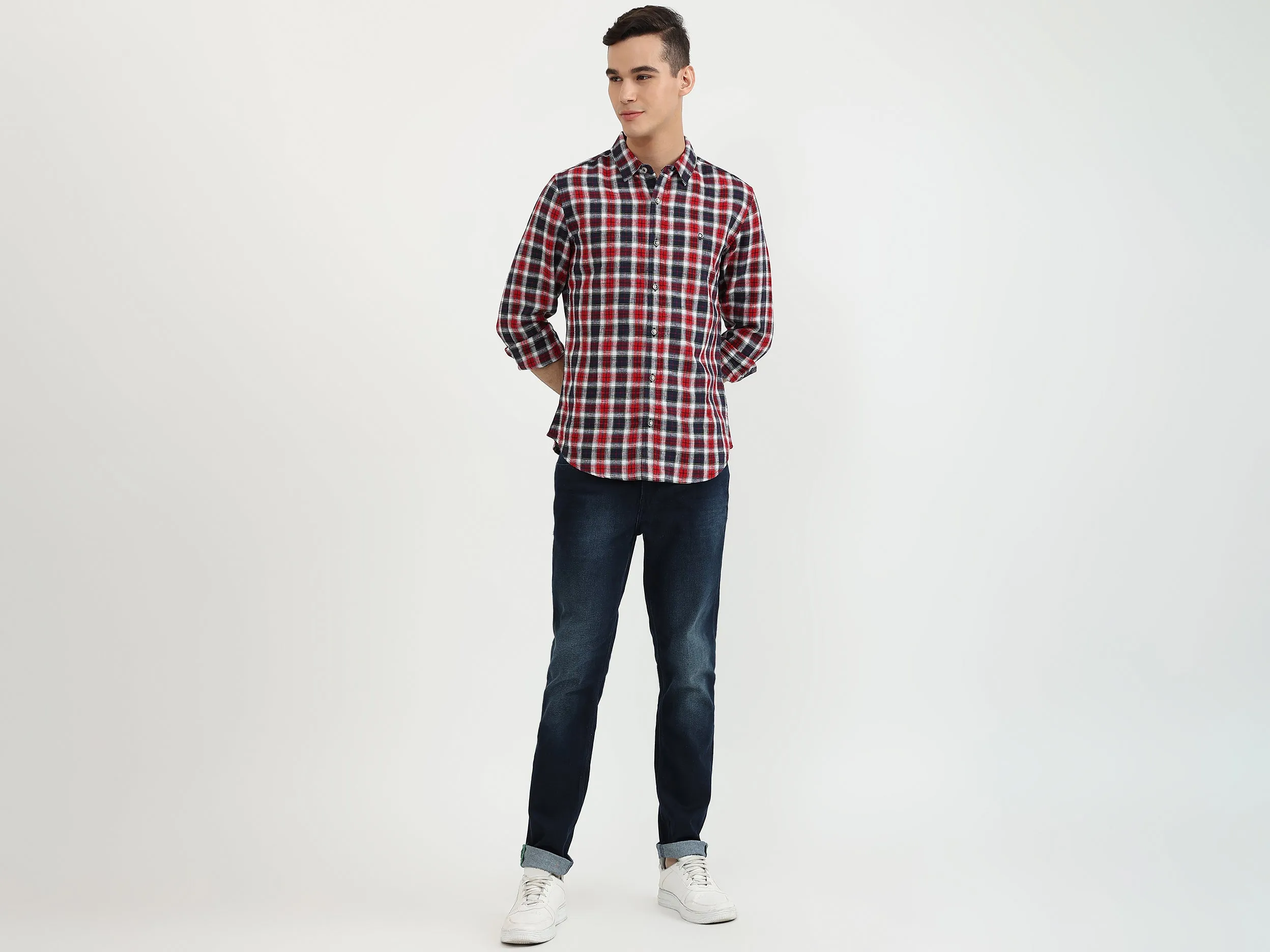 Mens Slim Fit Check Shirt