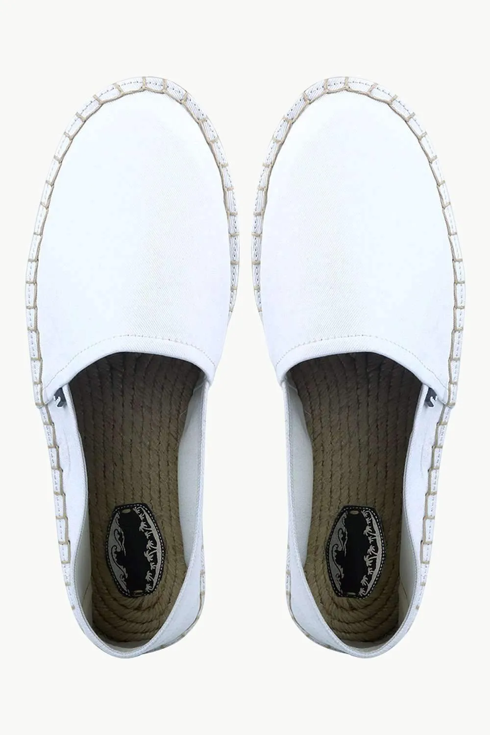 Men's White Canvas Basque Espadrilles