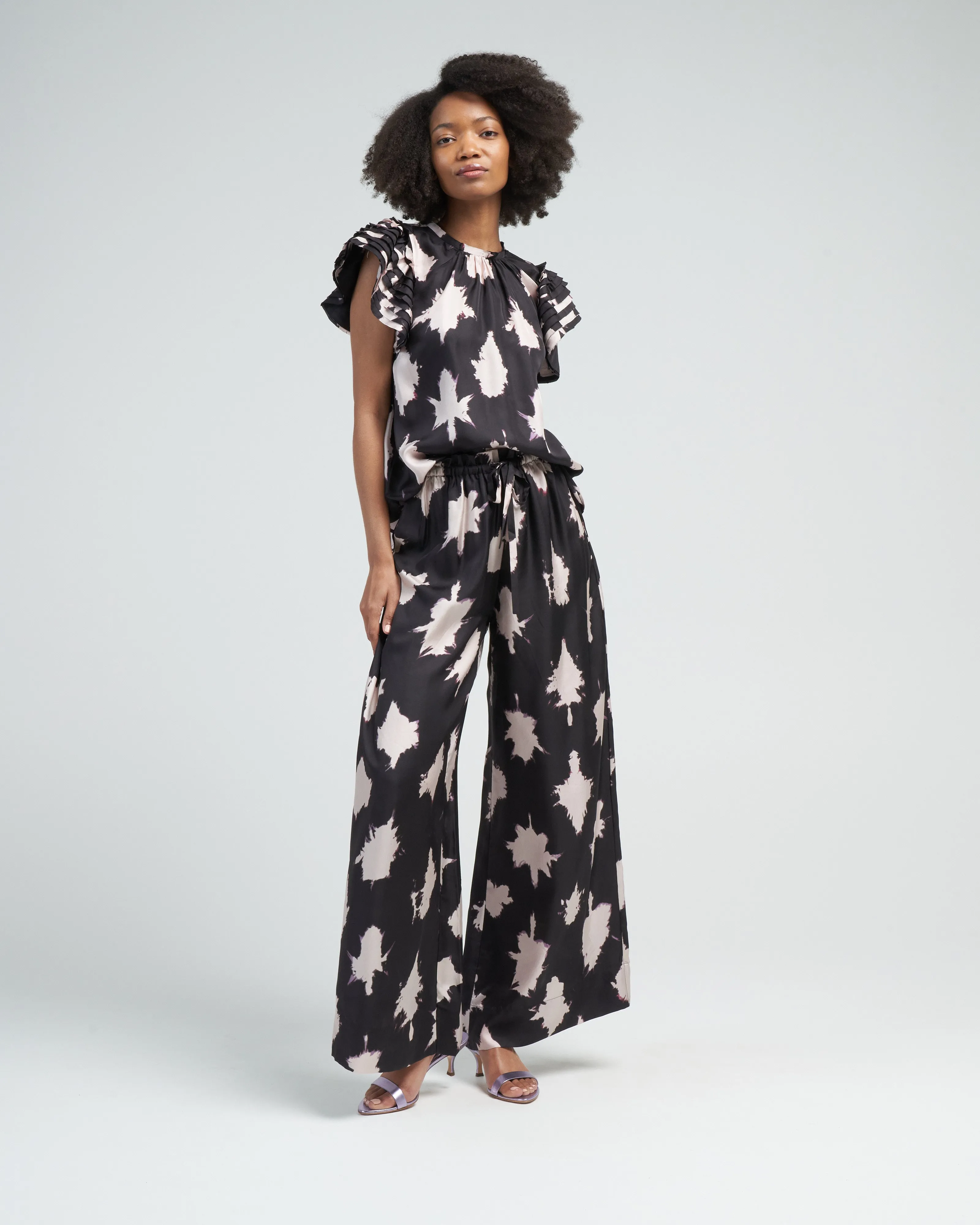 micaela top - noir blur