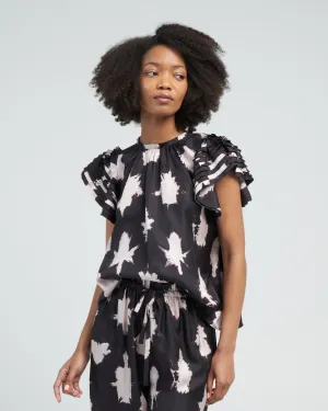 micaela top - noir blur