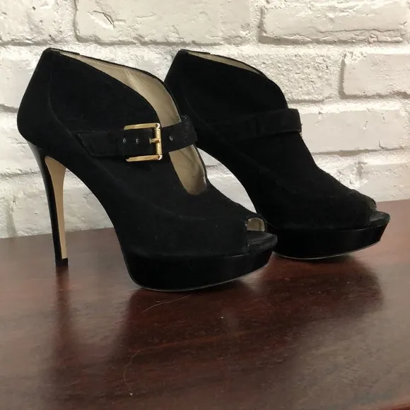 Michael Kors Peep Toe Suede Bootie 9.5