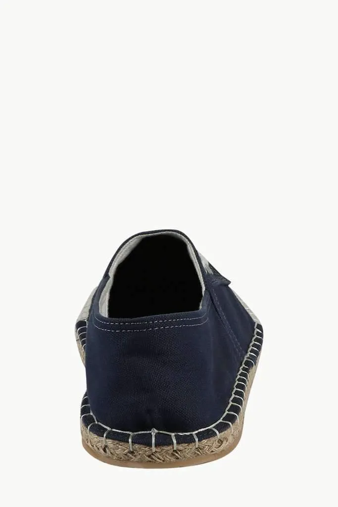 Mock Lace Up Navy Espadrilles
