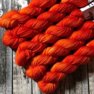 Mockingbird Sock Mini Skein - Jack-O-Lantern