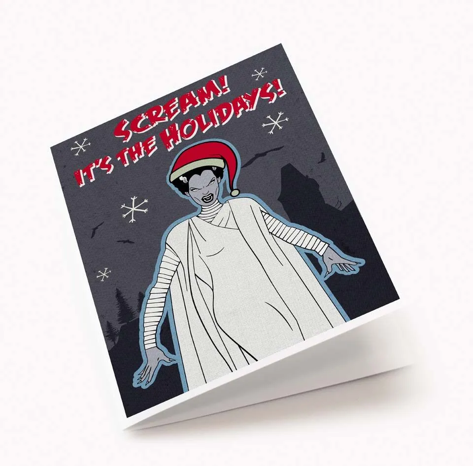 Monster Bride Christmas Card