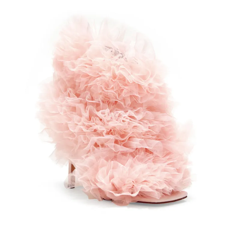 Multilayer Mesh High Heel Wedding Shoes