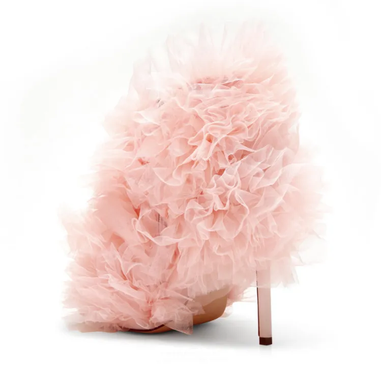 Multilayer Mesh High Heel Wedding Shoes