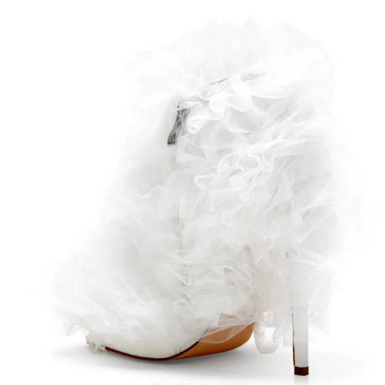 Multilayer Mesh High Heel Wedding Shoes