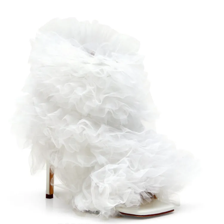 Multilayer Mesh High Heel Wedding Shoes