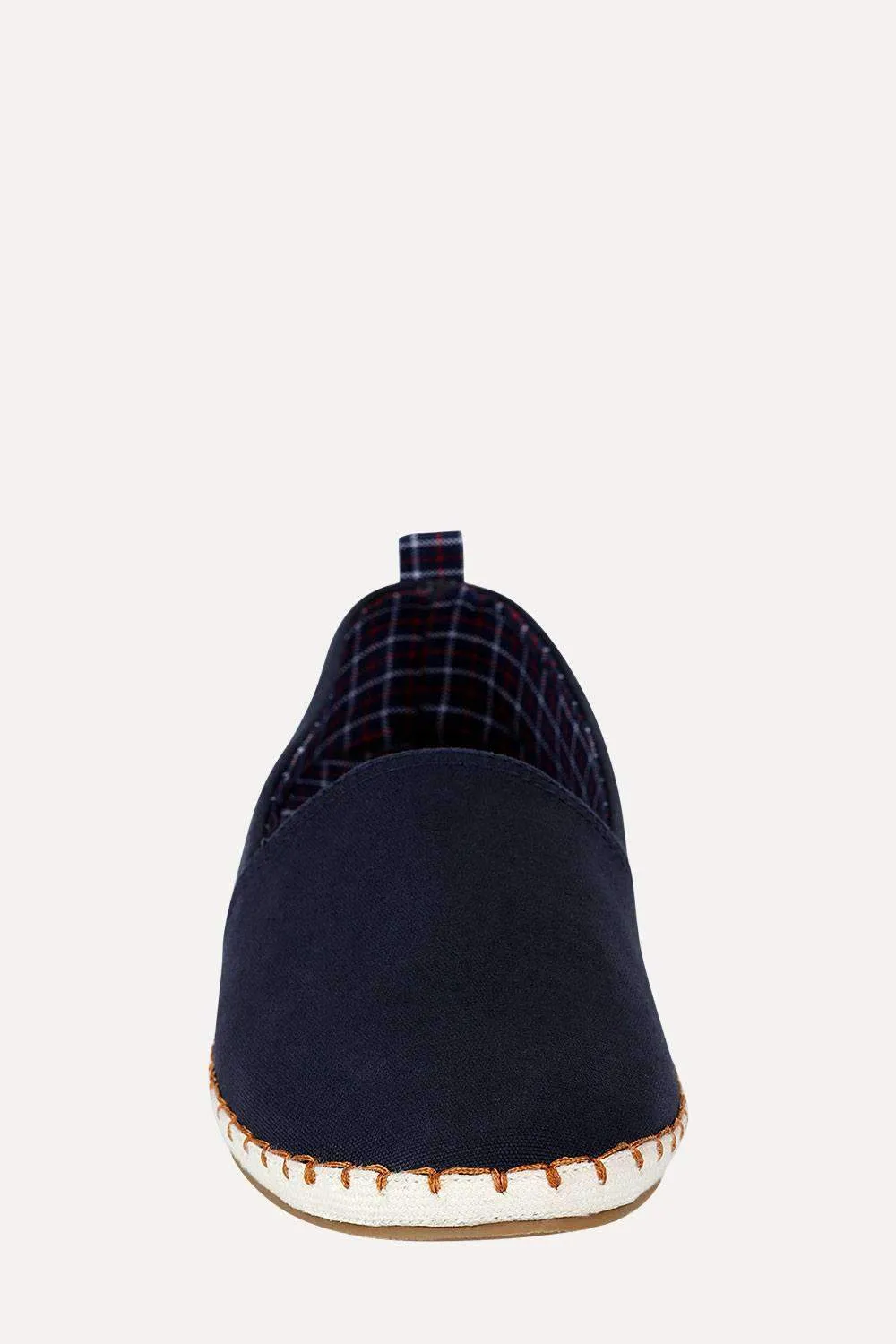 Navy Check Espadrilles