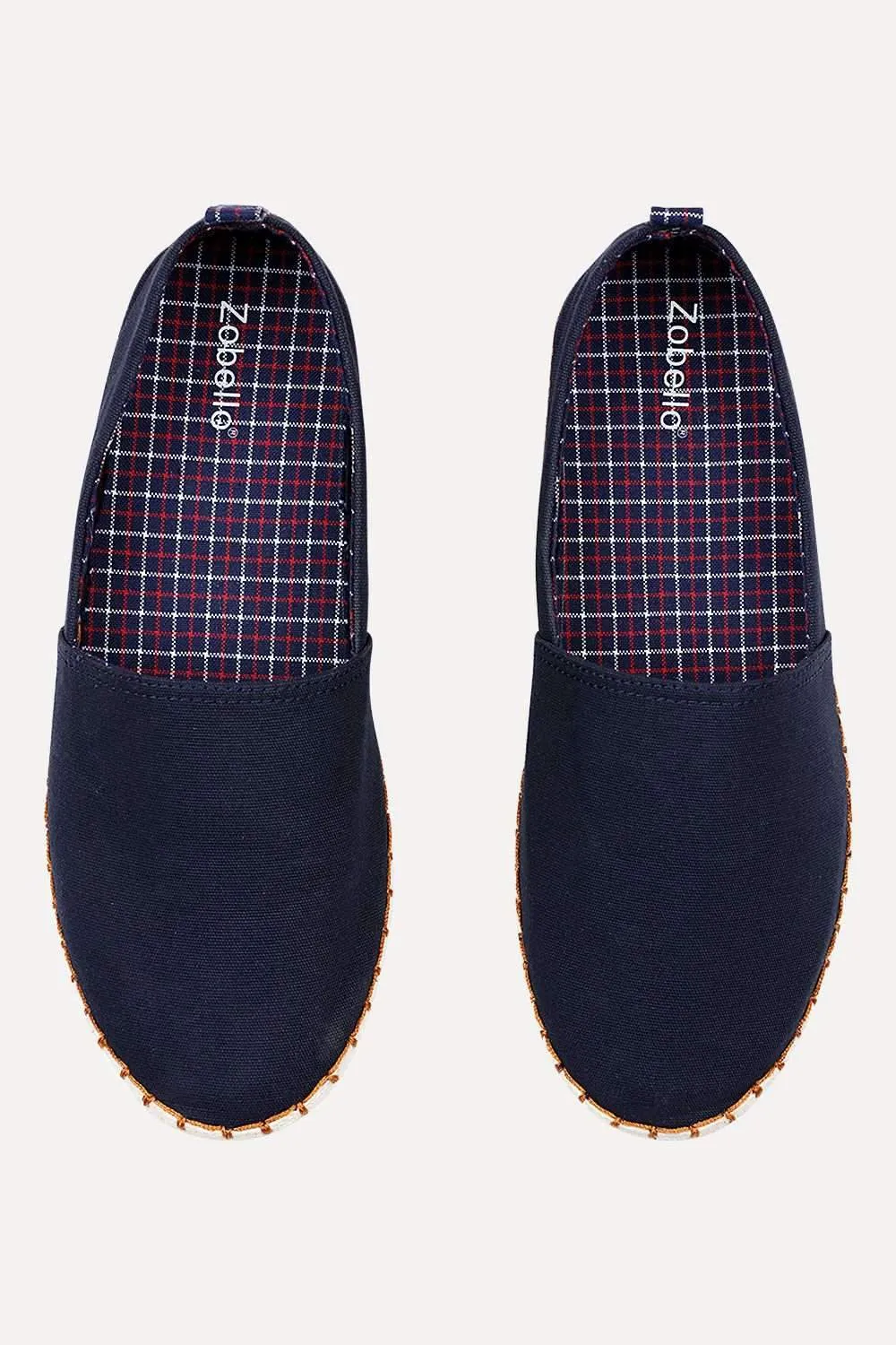 Navy Check Espadrilles