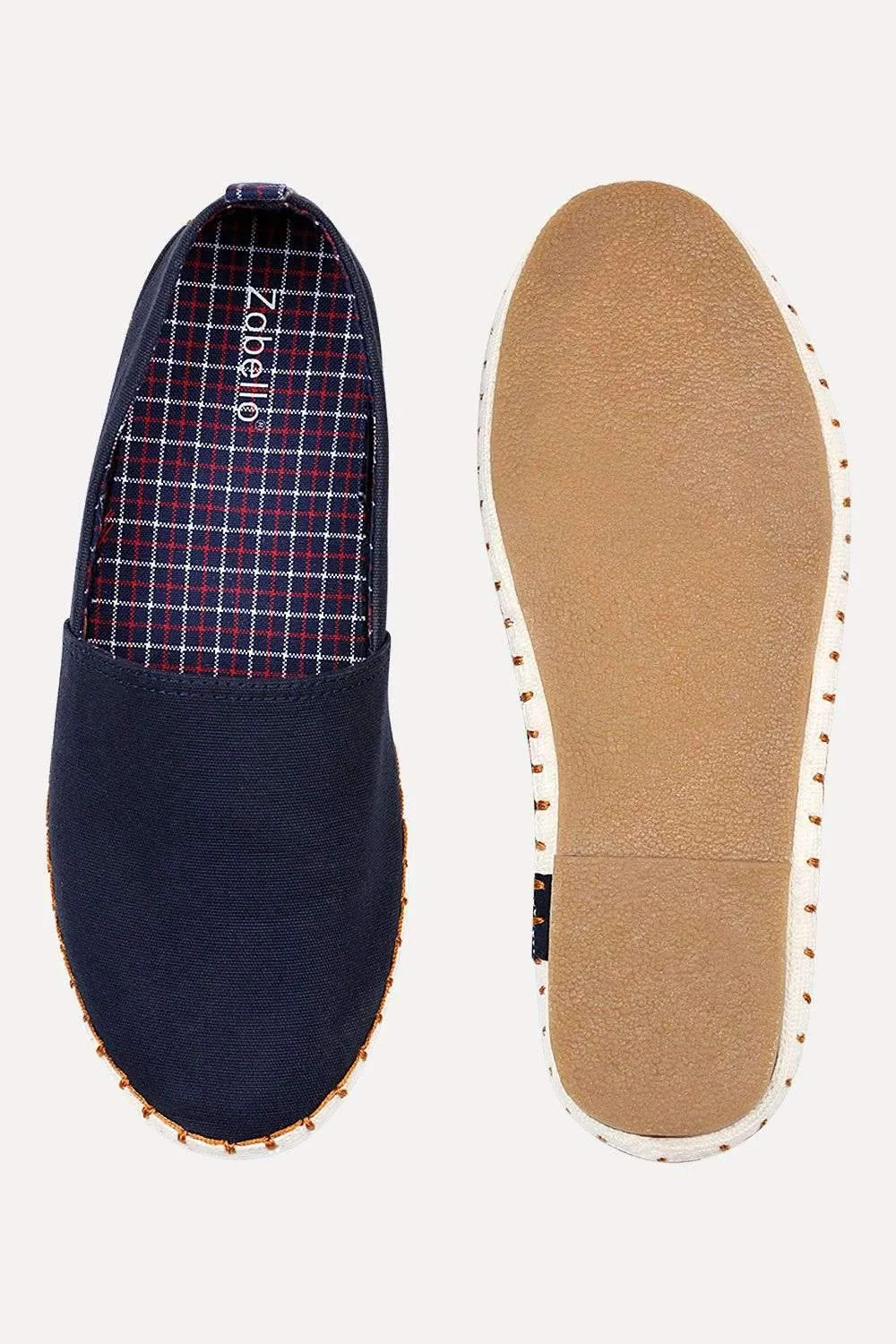 Navy Check Espadrilles