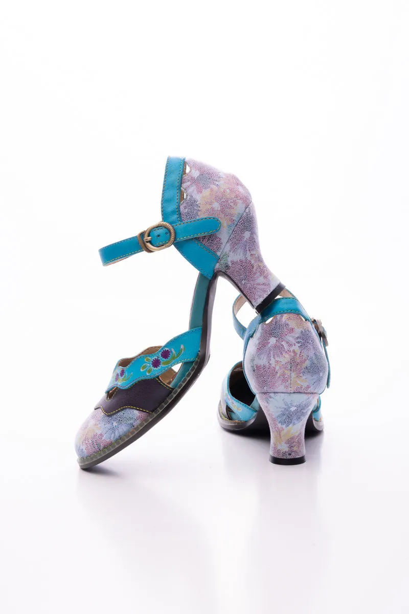 Naya Floral Leather Pump