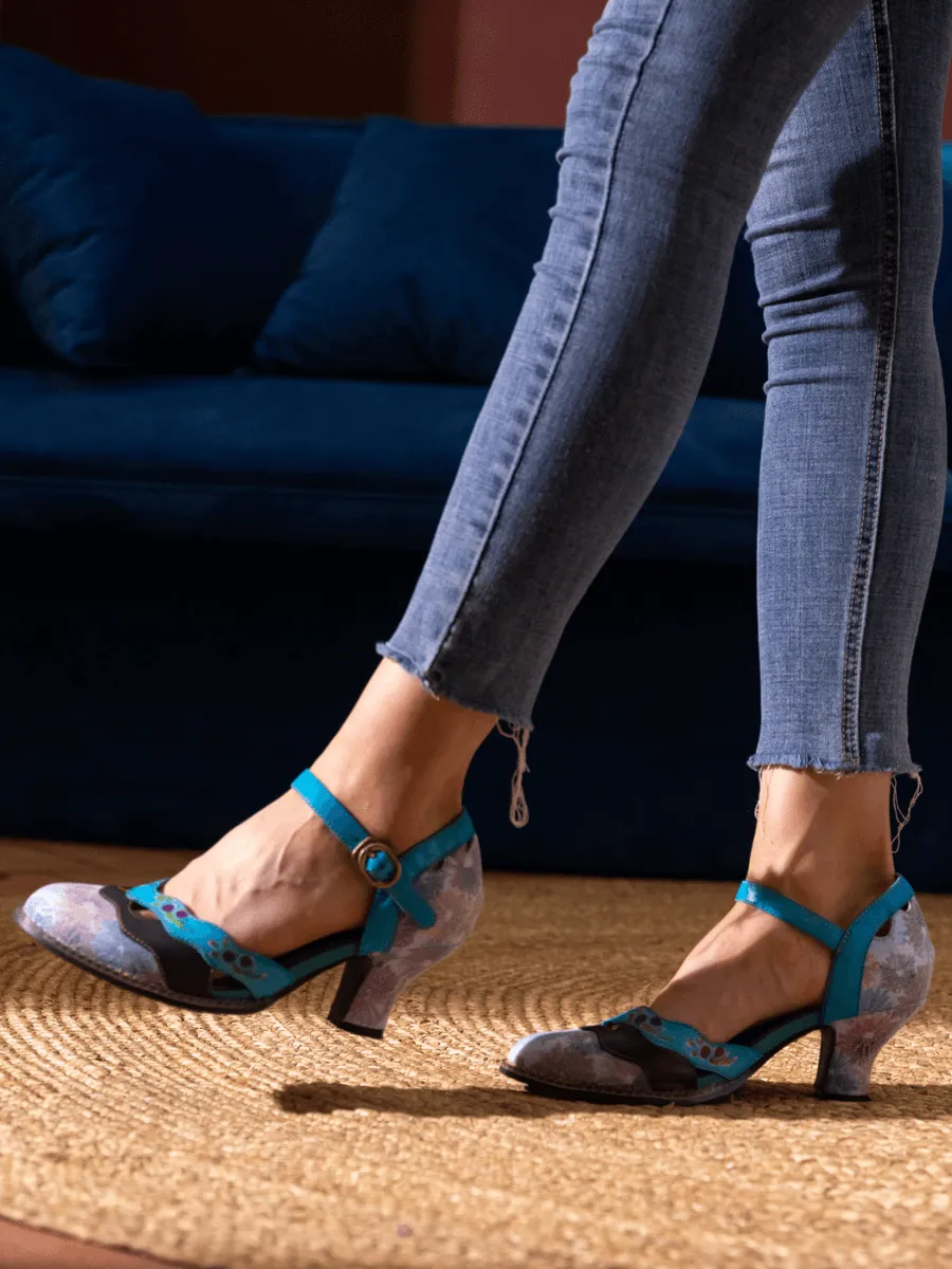 Naya Floral Leather Pump