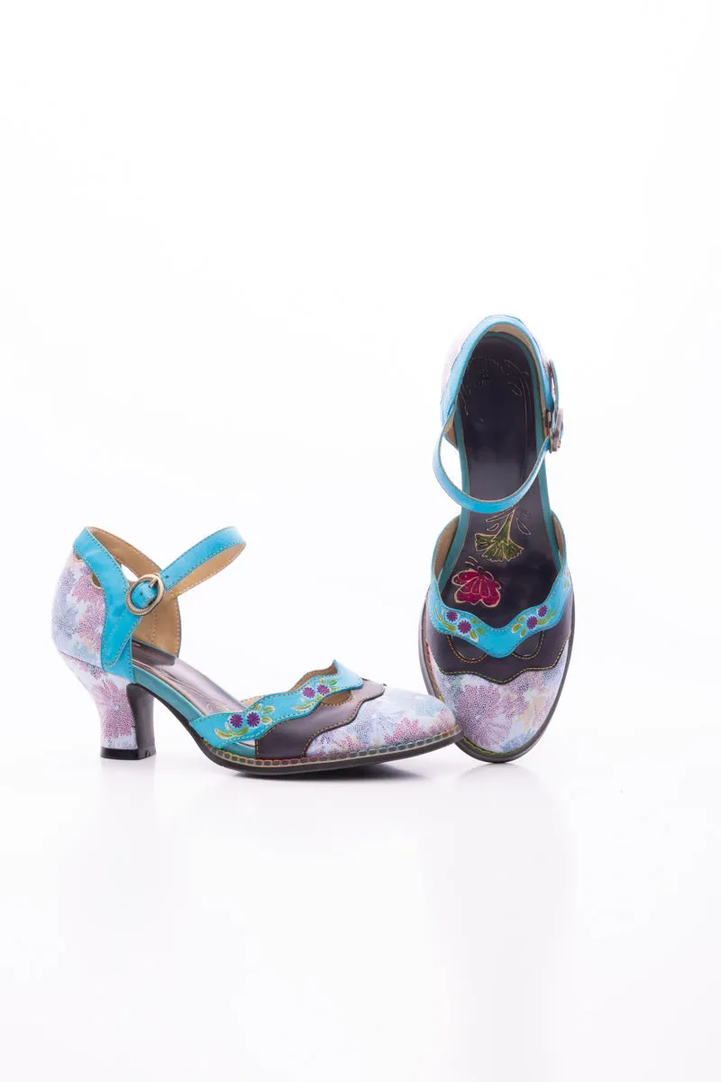 Naya Floral Leather Pump