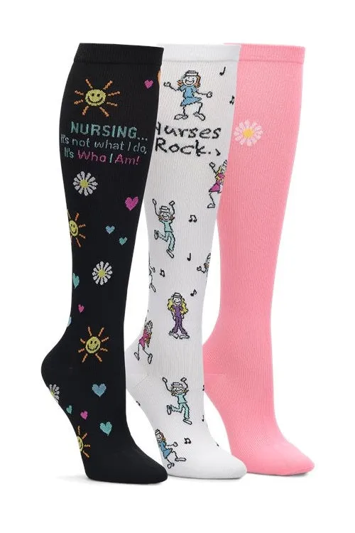 Nurse Mates Compression Socks 3/Pack