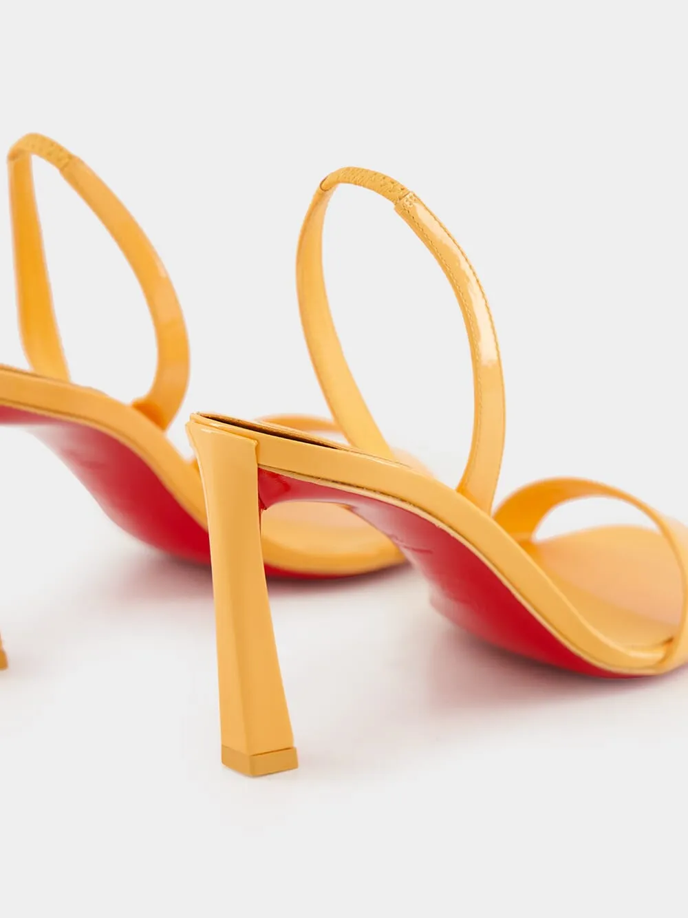O Condora 85 Orange Patent Leather Sandals