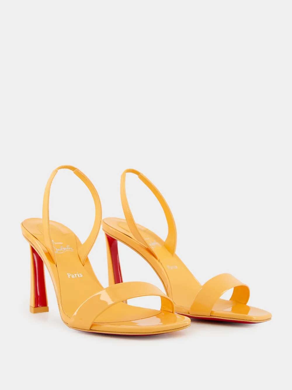 O Condora 85 Orange Patent Leather Sandals