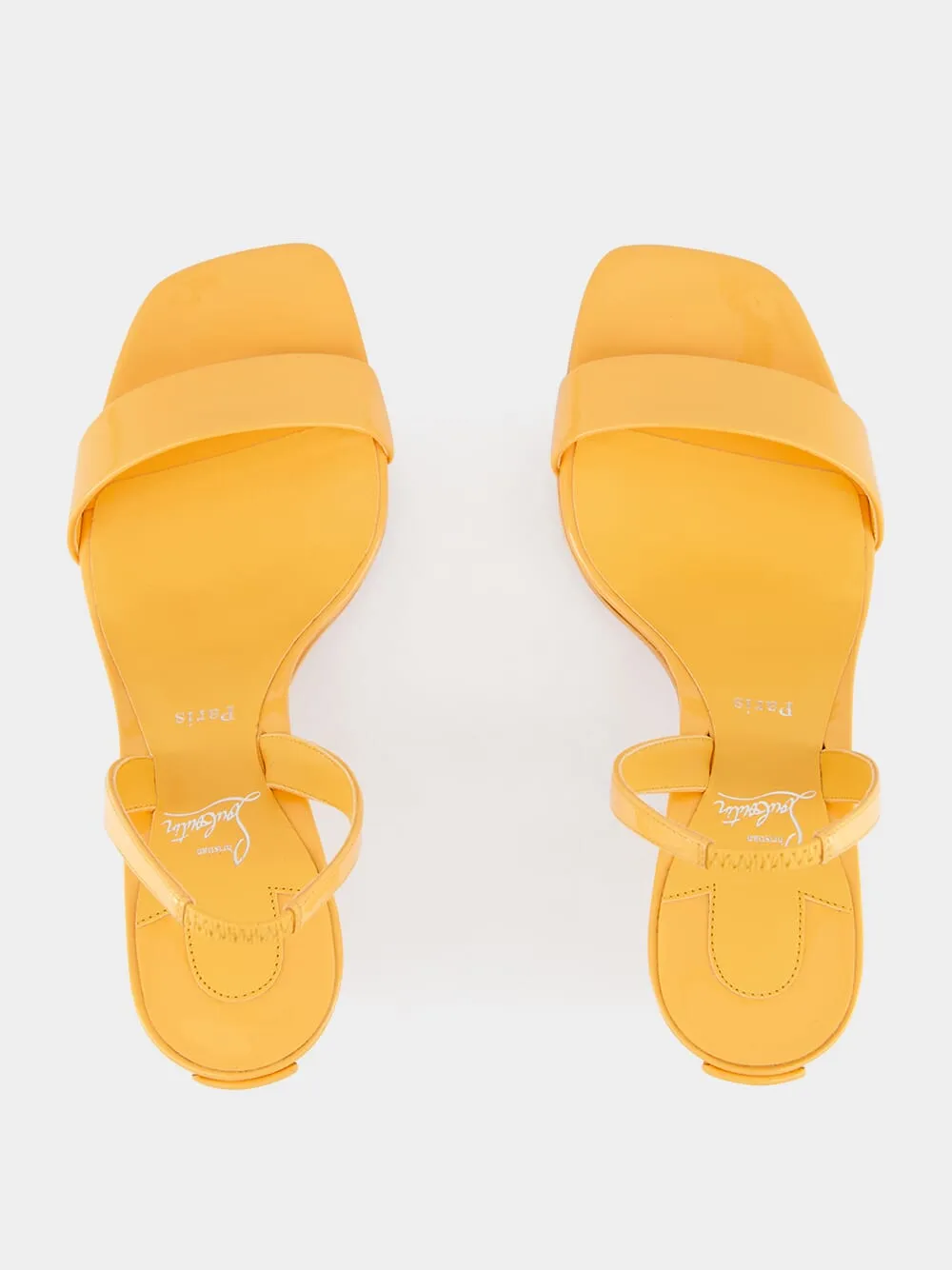 O Condora 85 Orange Patent Leather Sandals