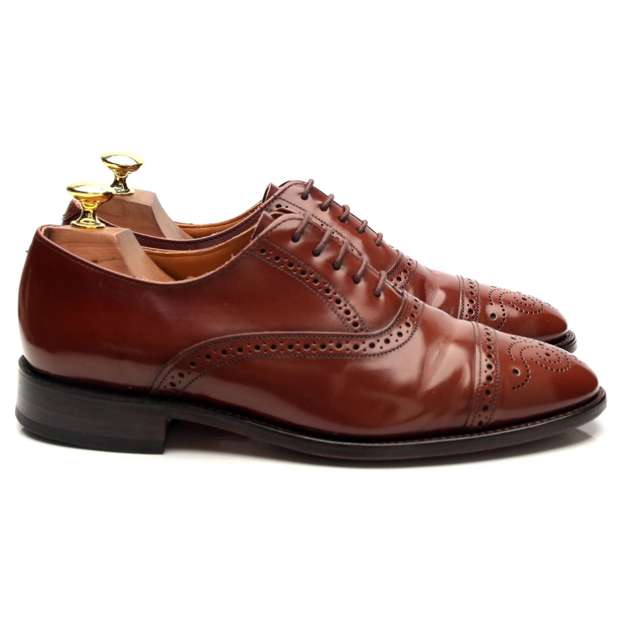'Oban' Brown Leather Oxford Brogues UK 7 F