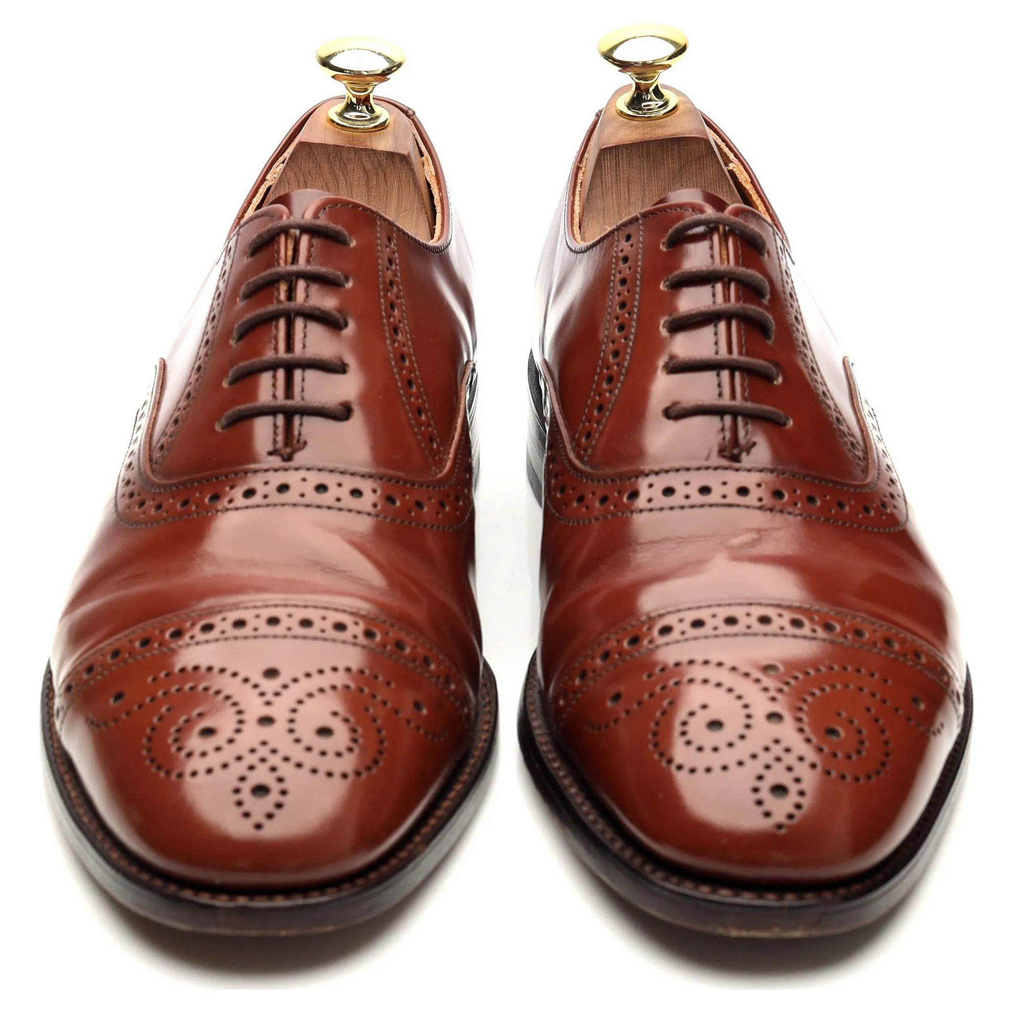 'Oban' Brown Leather Oxford Brogues UK 7 F