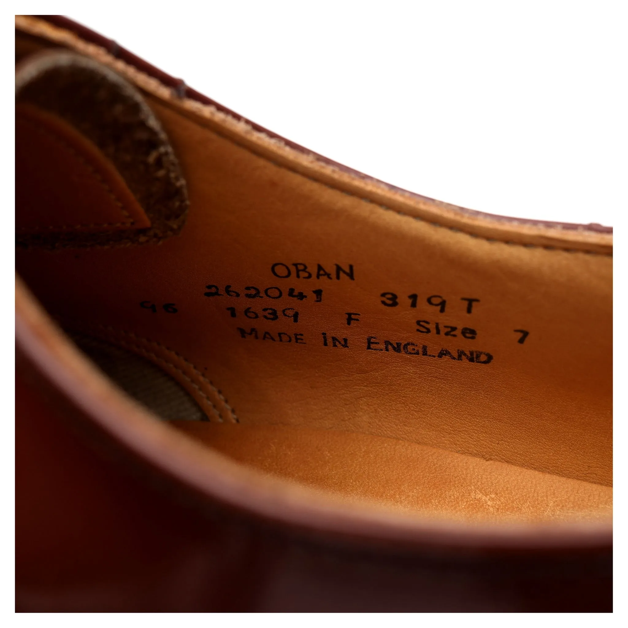 'Oban' Brown Leather Oxford Brogues UK 7 F