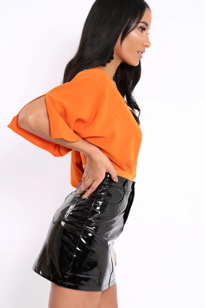 Orange Plunge Bodysuit - Florence