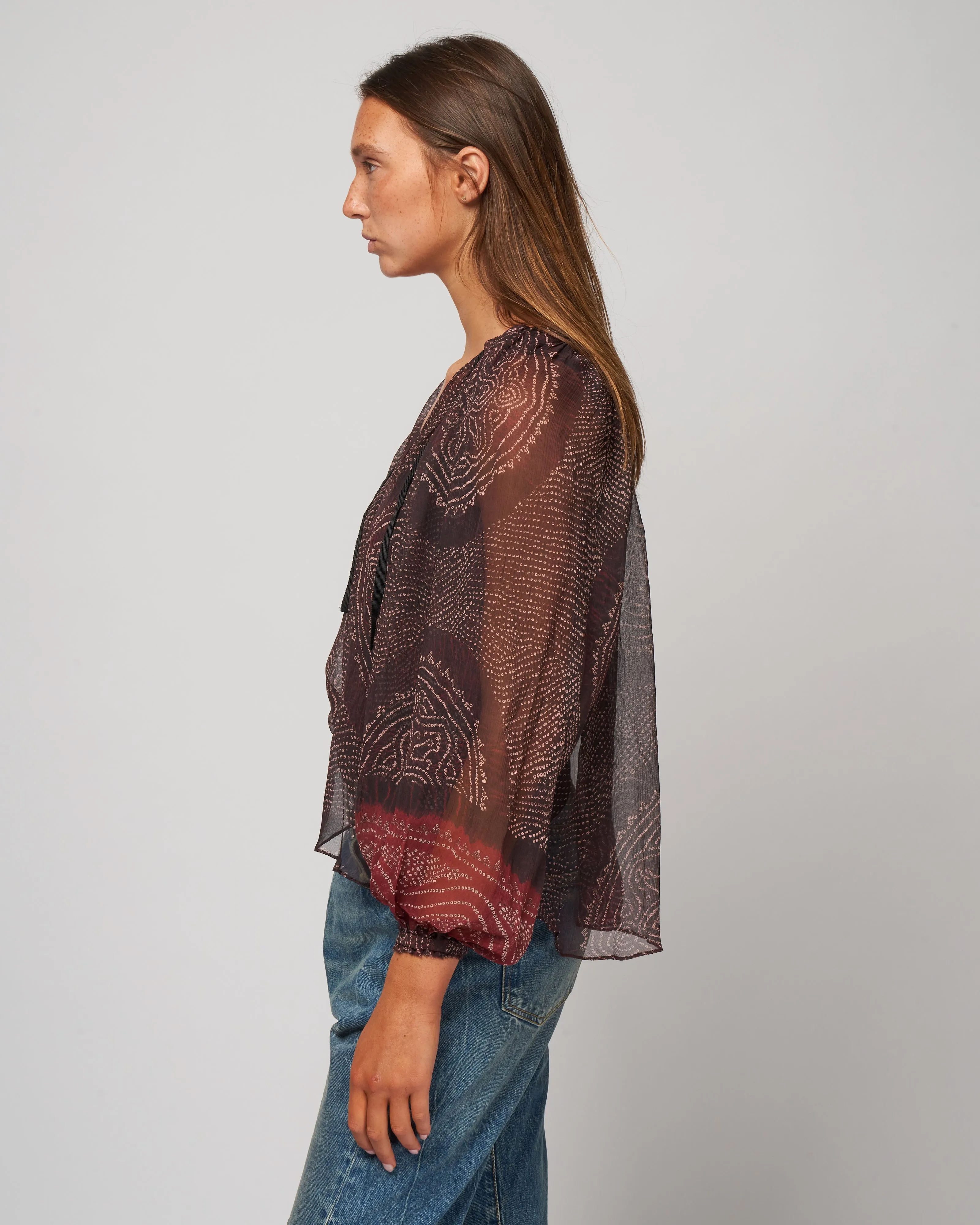 pauline blouse - garnet