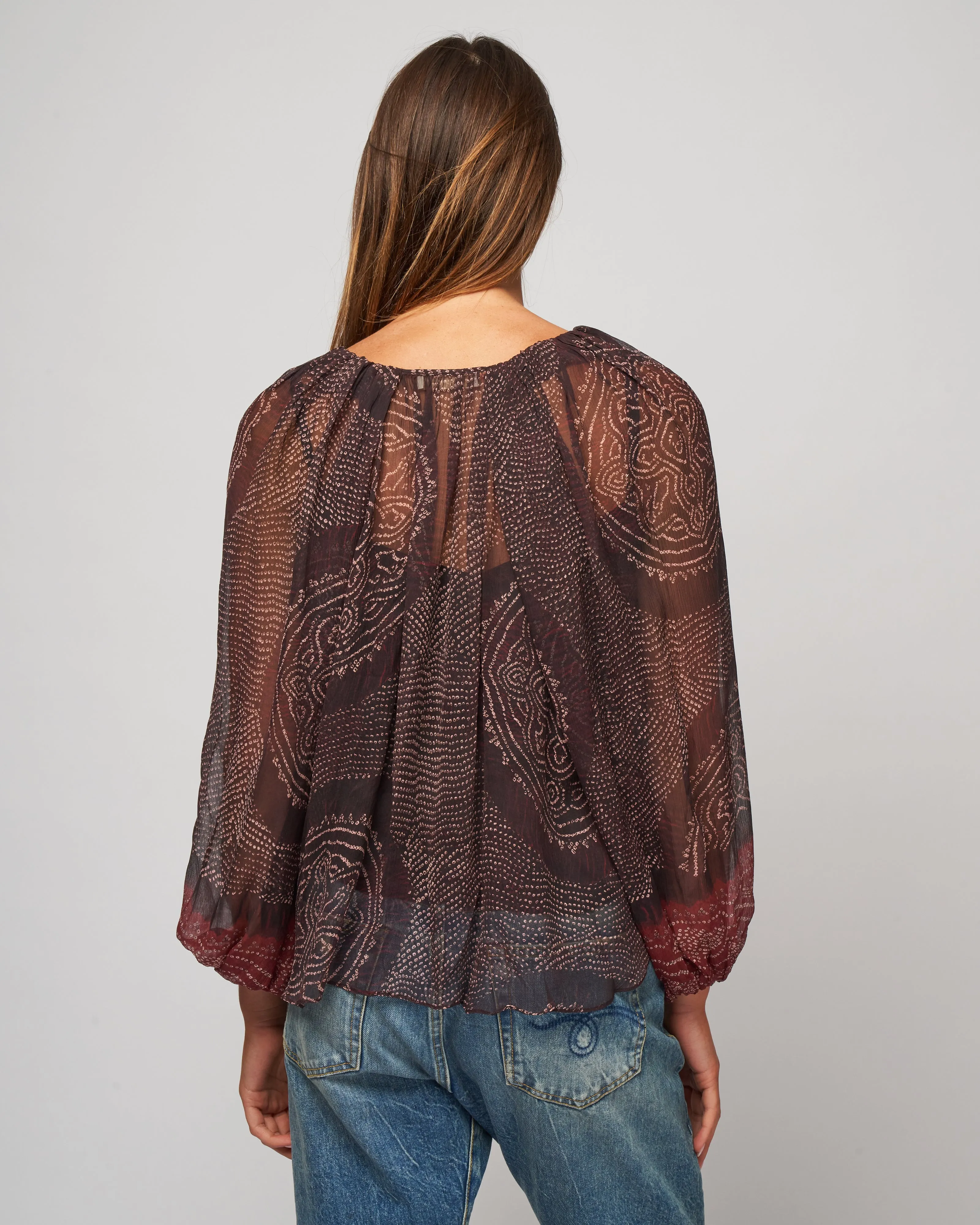 pauline blouse - garnet