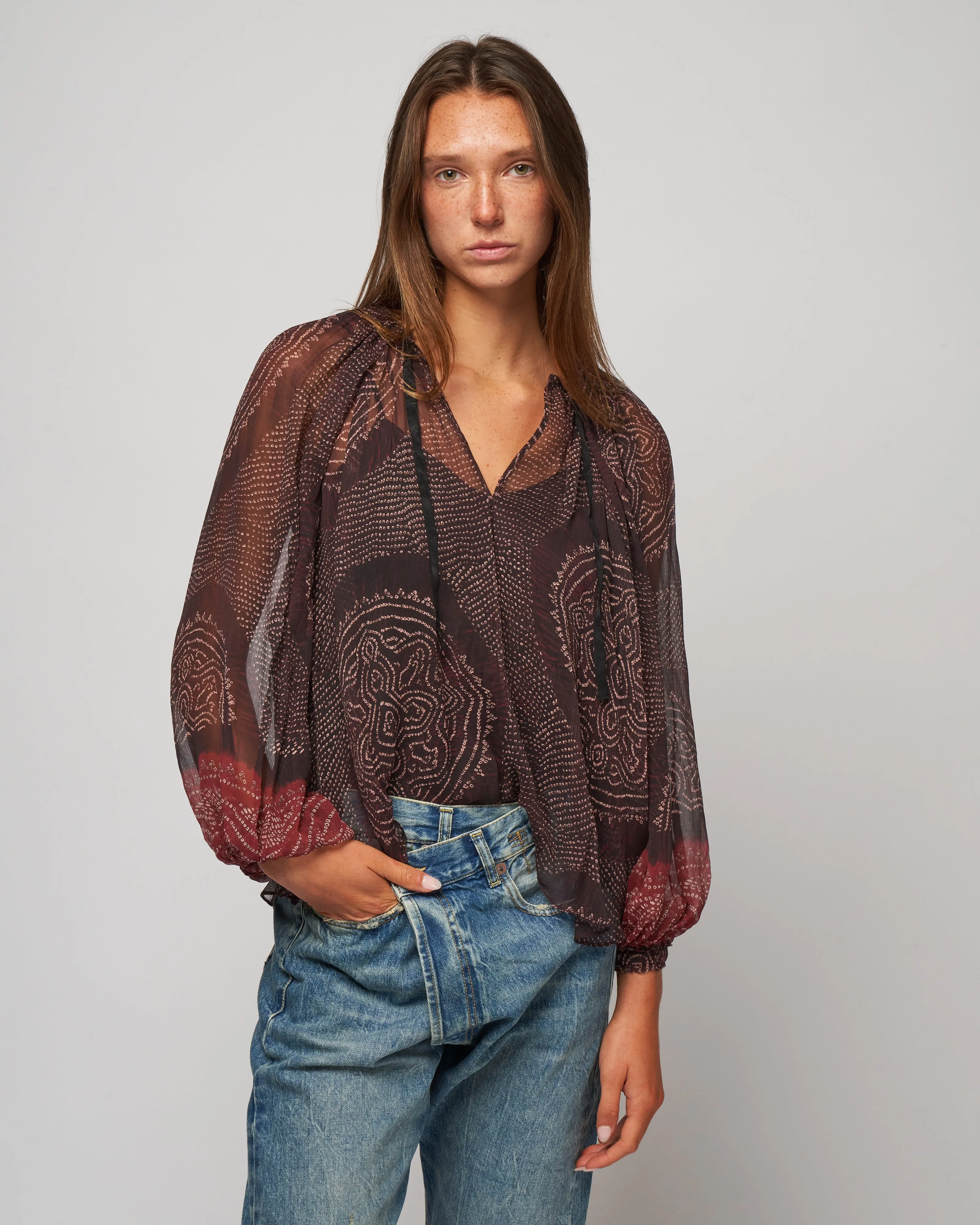 pauline blouse - garnet