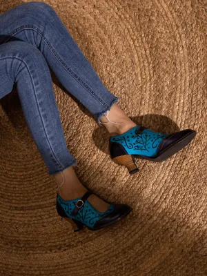Picking Petals Floral Perforated Leather Pump