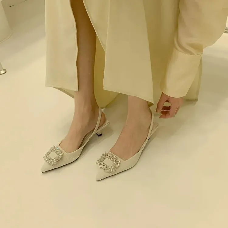 Point Toe Kitten Heels Pumps