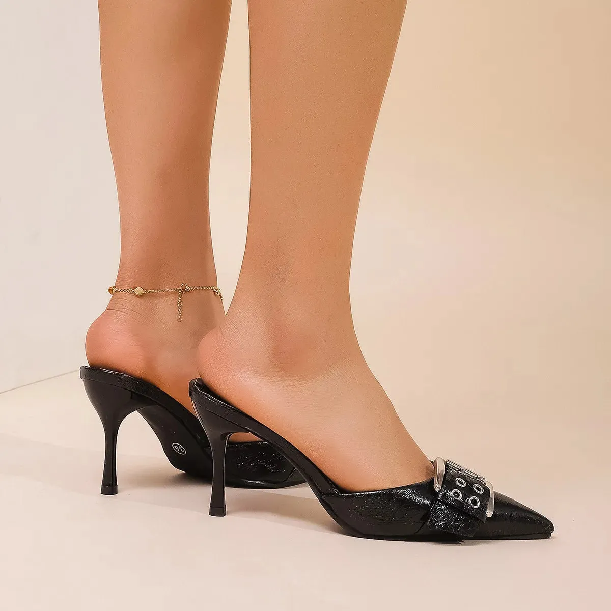 Point Toe Kitten Heels Sandals