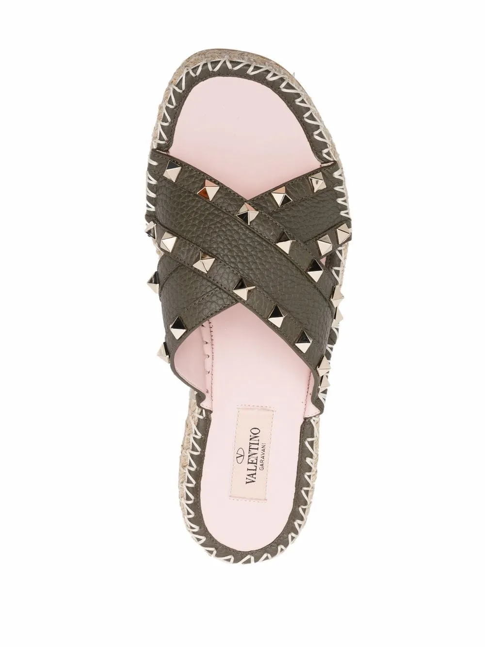 Rockstud slide espadrilles
