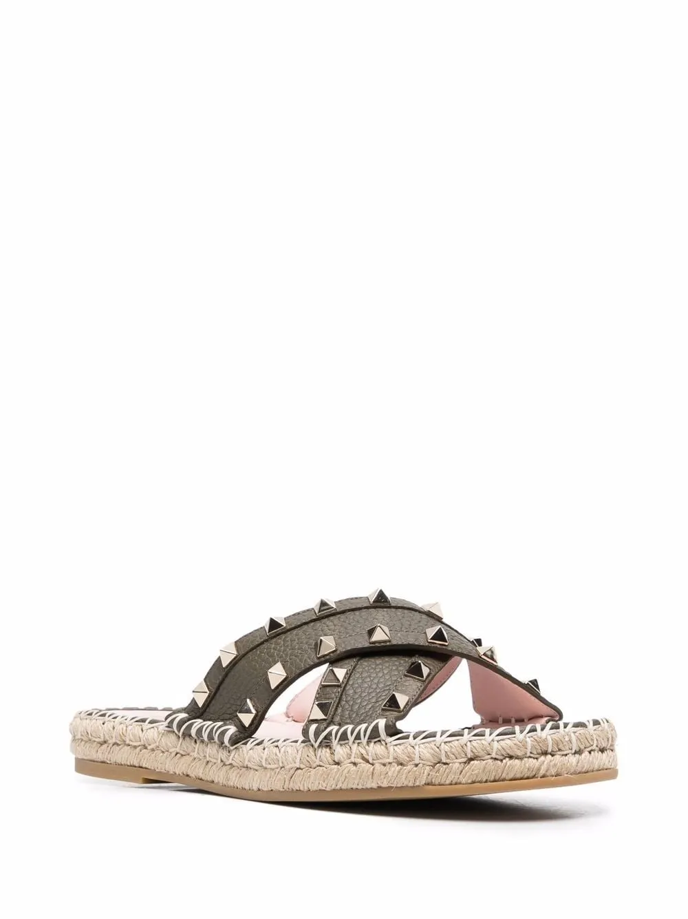 Rockstud slide espadrilles