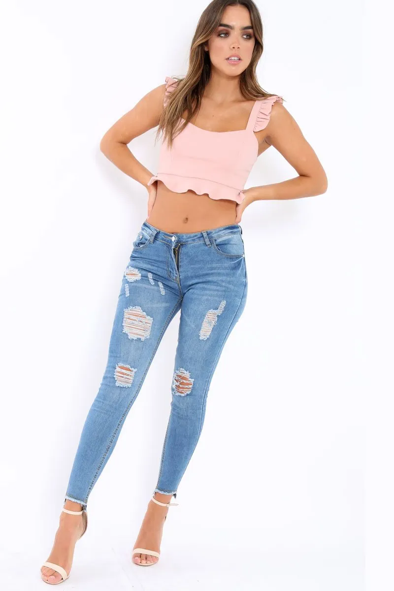 Rose Frill Crop Top - Reta