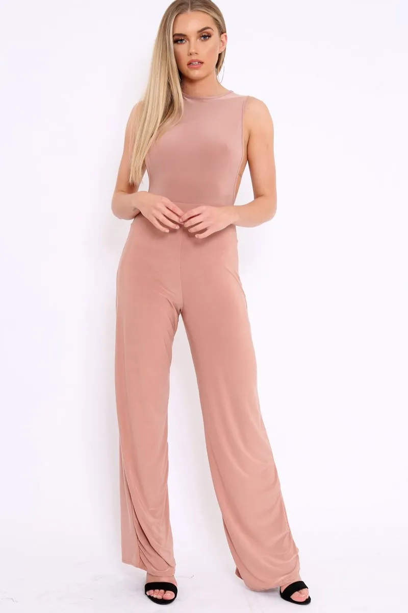 Rose Slinky Low Side Jumpsuit - Ivannah