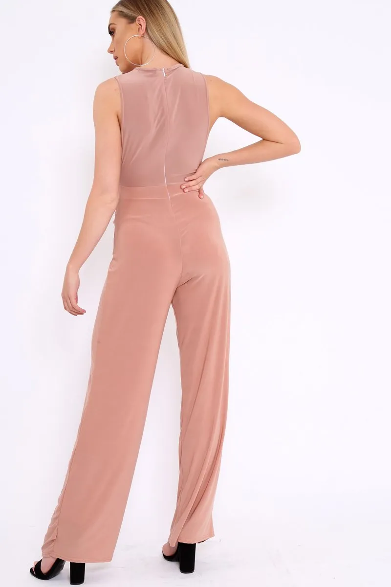 Rose Slinky Low Side Jumpsuit - Ivannah