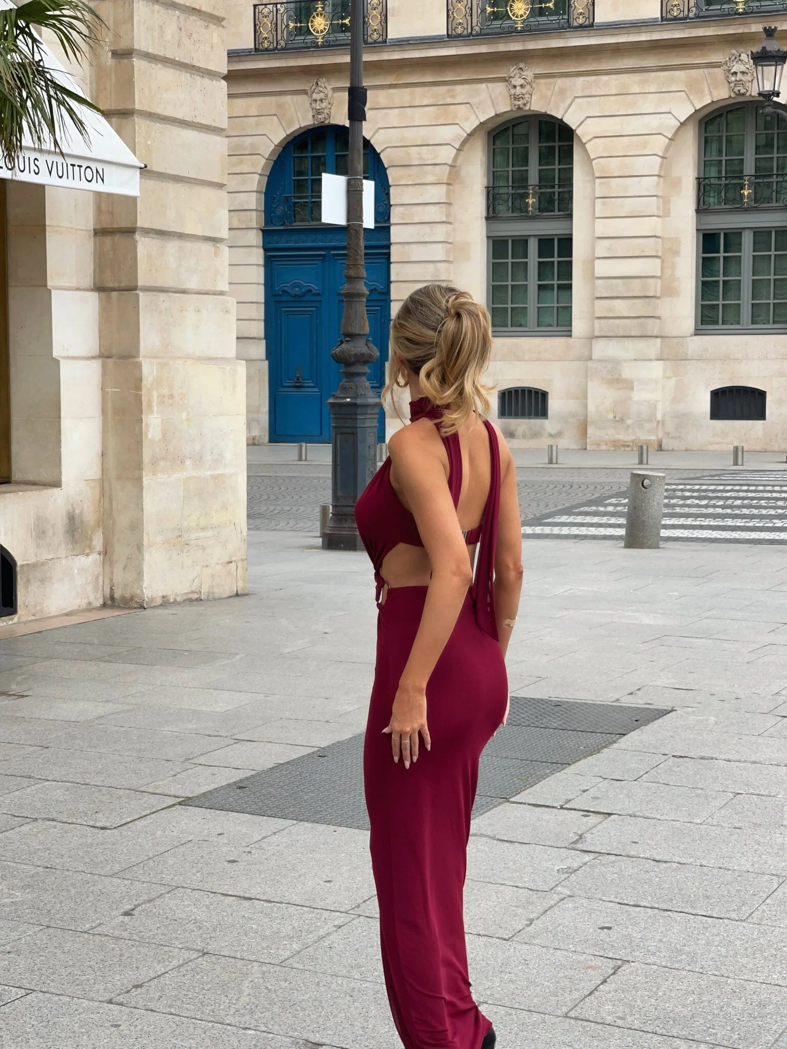SABINE MAXI DRESS DEEP RED
