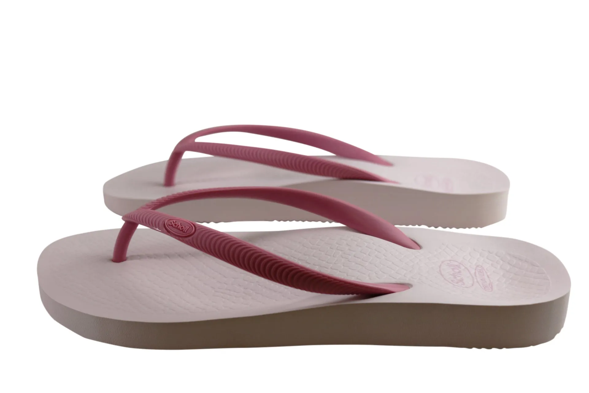 Scholl Orthaheel Fiji Womens Comfortable Rubber Thongs With Support