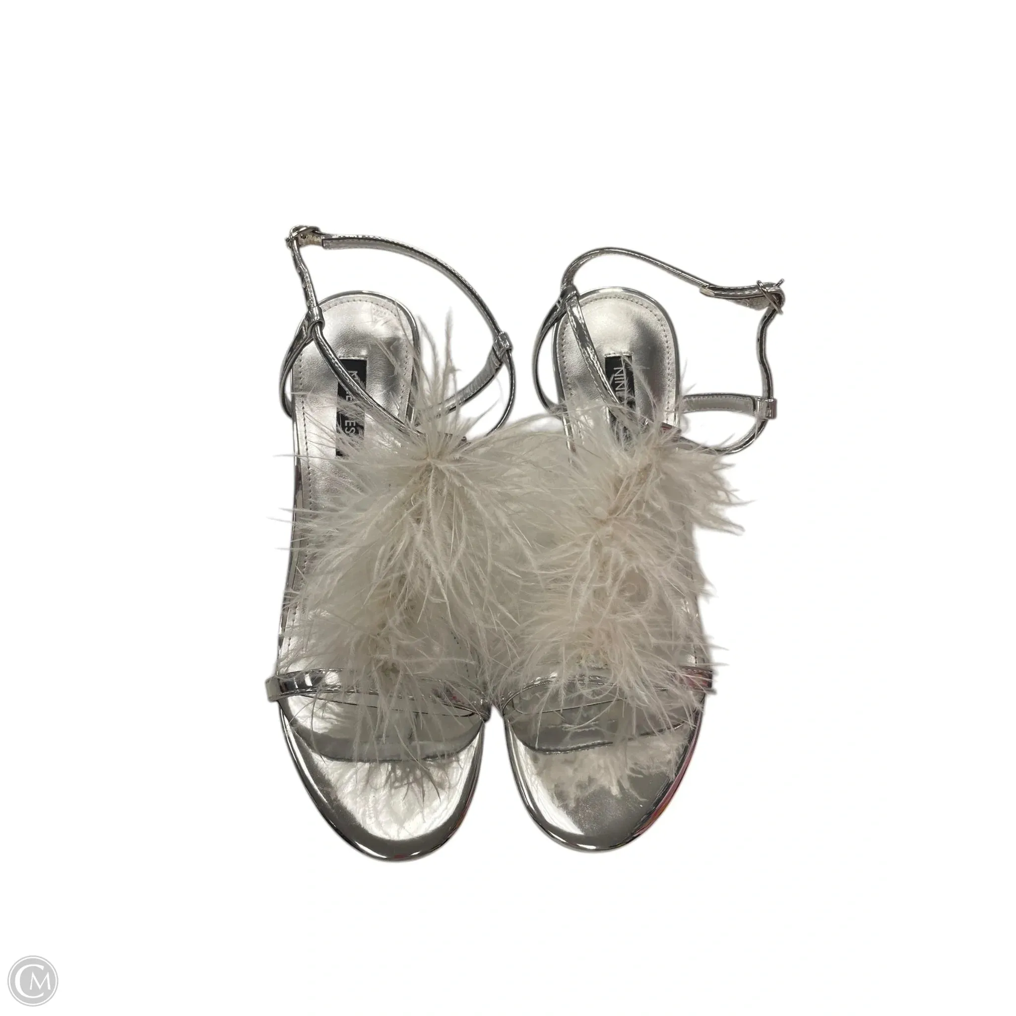 Shoes Heels Kitten By Nine West In Grey, Size: 8