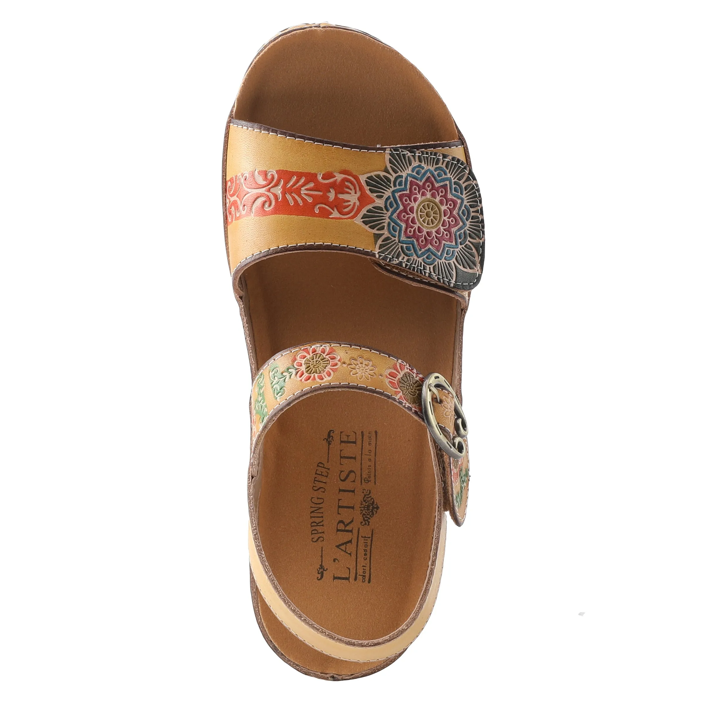 Spring Step Shoes L'Artiste Roshni Sandals Women's Hand Painted Leather