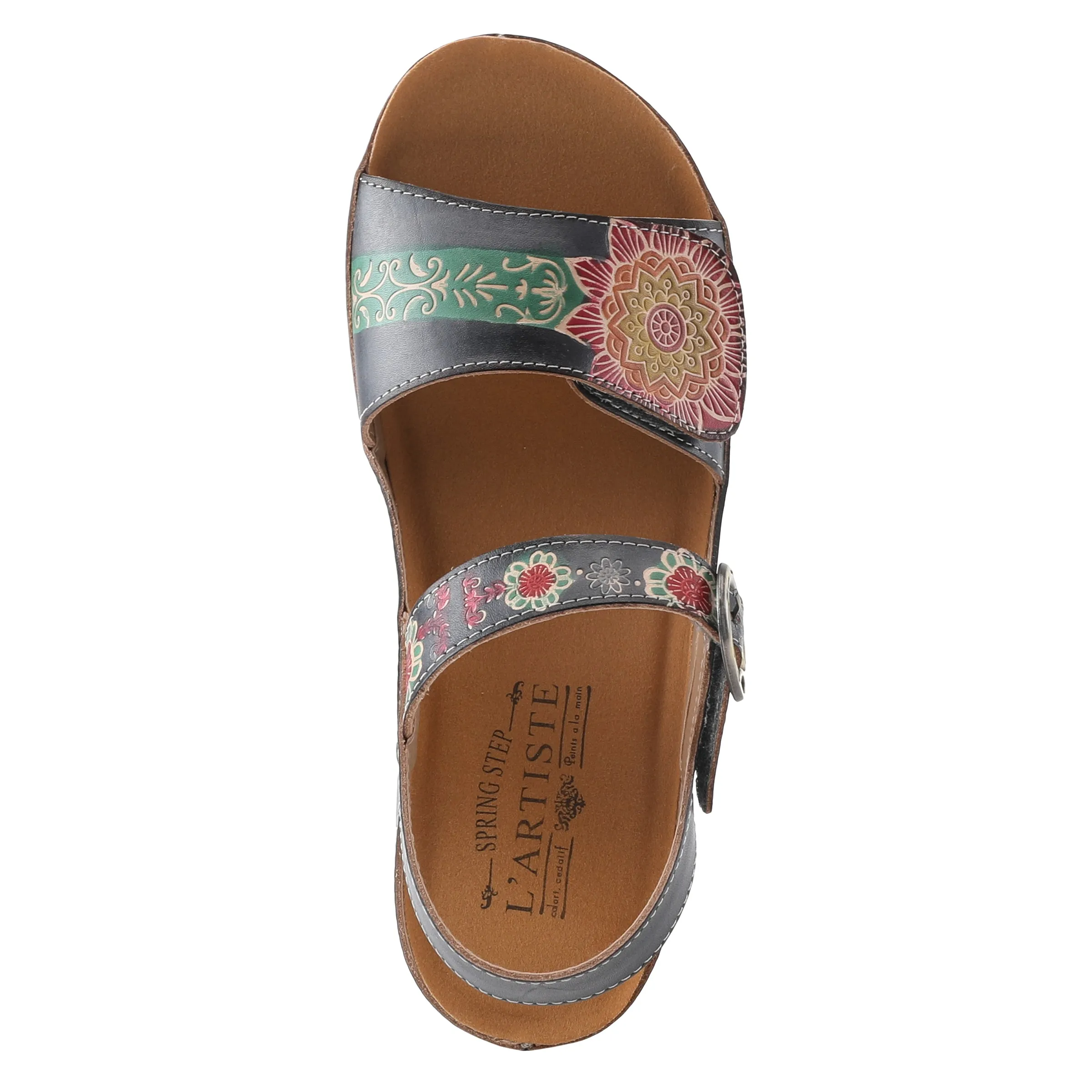 Spring Step Shoes L'Artiste Roshni Sandals Women's Hand Painted Leather