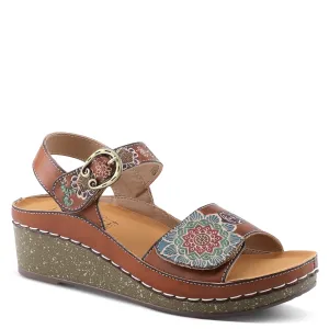 Spring Step Shoes L'Artiste Roshni Sandals Women's Hand Painted Leather