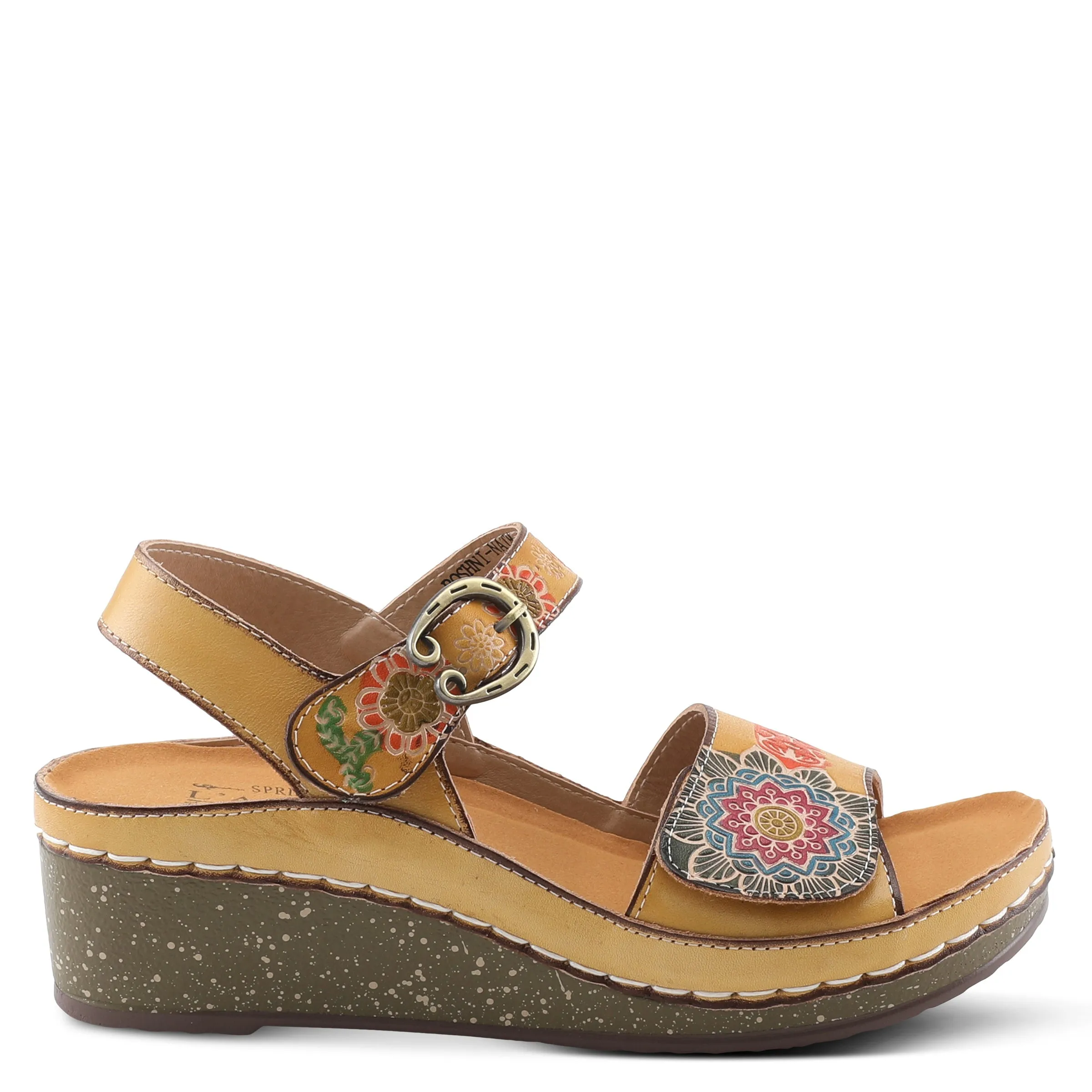 Spring Step Shoes L'Artiste Roshni Sandals Women's Hand Painted Leather