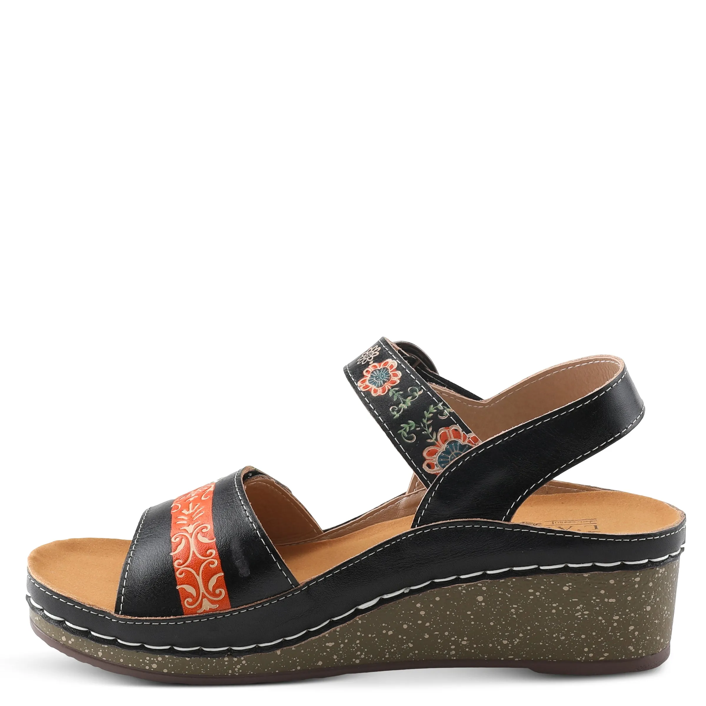 Spring Step Shoes L'Artiste Roshni Sandals Women's Hand Painted Leather